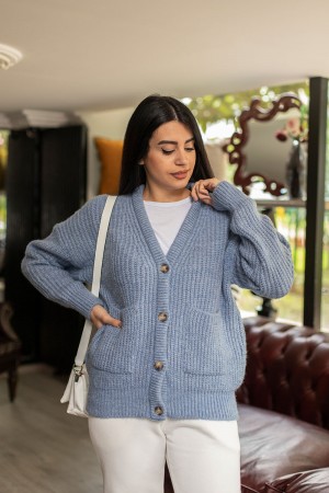 Baby Blue Thessaloniki Knitted Cardigan