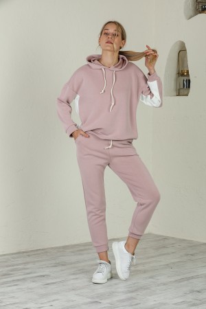Dried Rose Hooded Tracksuit Set